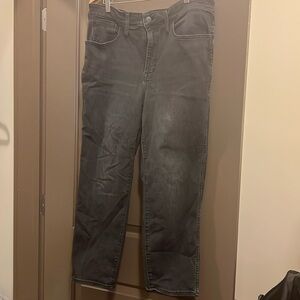 Madewell straight leg roadtripper stovepipe black jeans